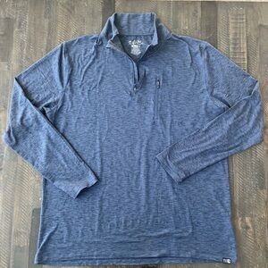 Salt Life Pullover Shirt Mens XXL Navy blue Long Sleeve 1/4 Zip Mock Neck SLX